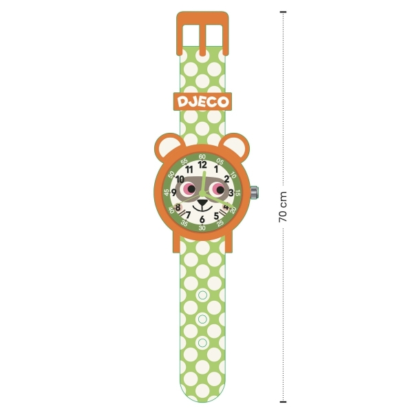 DJECO Marketing: Riesenwaschbär-Uhr 