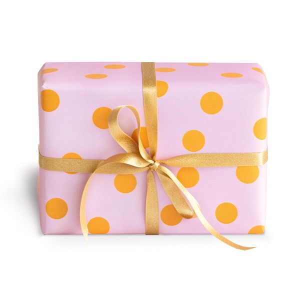 Geschenkpapier Punkte Pink/Orange 