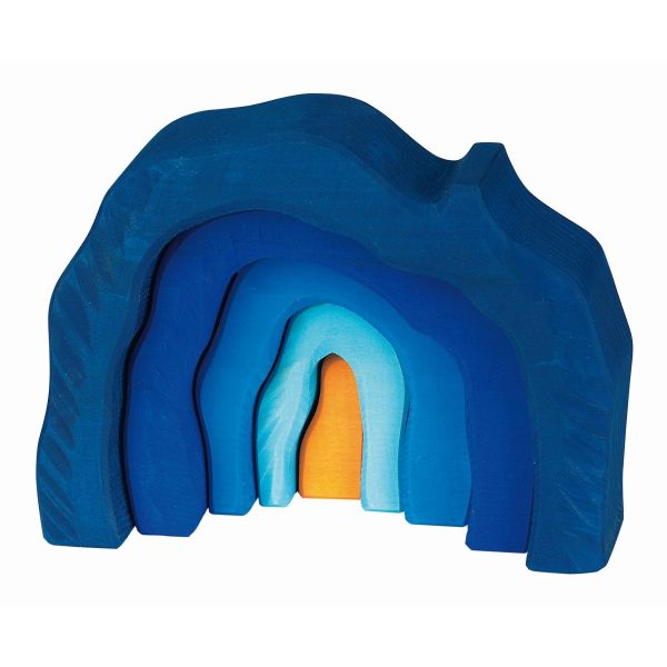 Holzbausteine Höhle blau 