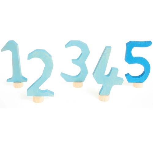 Blaue Zahlenstecker Set 1-5 